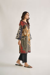 DC-0447 MUSTARD EMBROIDERED KURTA